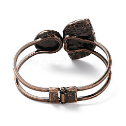 Brazaletes con bisagras de amazonita y labradorita natural&nbsp;BJEW-A015-02R