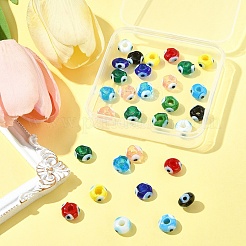 30pcs handgemachte Perlen des bösen Auges Bunte Malerei&nbsp;LAMP-FS0001-24