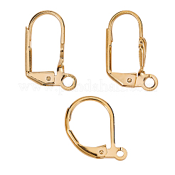 24pcs 6 Arten Messing-Huggie-Hoop-Ohrring-Zubehörse & Leverback-Ohrring-Zubehörse&nbsp;KK-SZ0001-48