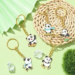 Porte-clés pendentifs en émail en alliage de panda de sport&nbsp;KEYC-JKC00501