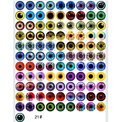 Cabochon in vetro trasparente stampato&nbsp;GL-CBAA22A-08