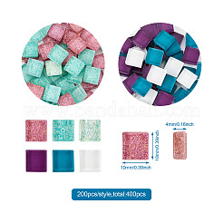 400pcs 2 Arten Glascabochons&nbsp;GGLA-TA0001-09E