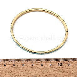 Bracelets manchettes articulés en acier inoxydable 304 émaillé pour femmes&nbsp;SA-CBAC920-15G-01E