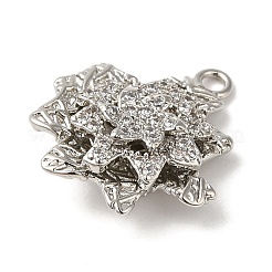 Pendentifs en laiton de placage de rack avec zircone cubique&nbsp;KK-M267-01P