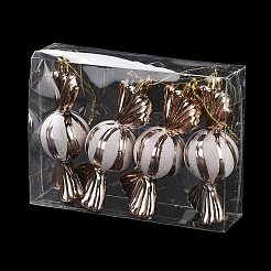 Décorations de pendentifs de bonbons en plastique galvanoplastie de noël&nbsp;KY-D020-01F