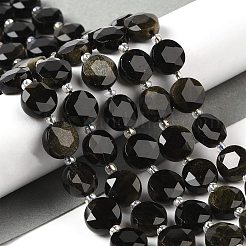 Natürliche goldene Schein Obsidian Perle Stränge&nbsp;G-C116-A07-01