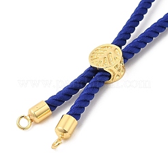 Silberarmbänder aus gedrehter Nylonschnur&nbsp;DIY-B066-03G-05