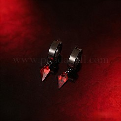 Pendientes colgantes de aro romboidales de latón con circonitas cúbicas&nbsp;WGCB4B5-01