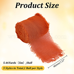 5 Rolle Organzaband in 5 Stilen&nbsp;OCOR-HY0001-58