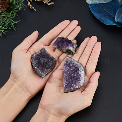 3 stücke 3 arten natürliche drusy amethyst display dekorationen&nbsp;AJEW-FH0004-48