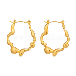 Orecchini a cerchio irregolari in acciaio inossidabile 304 da donna&nbsp;DQ0152-1