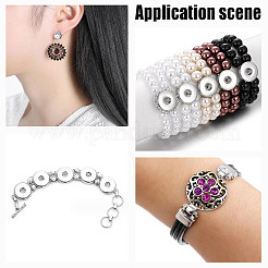20 bottone automatico in lega con strass&nbsp;BUTT-GO0001-03A