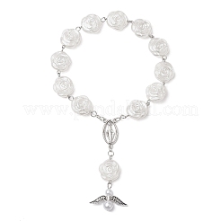 Braccialetti con ciondolo angelo in lega in stile tibetano&nbsp;BJEW-JB11777