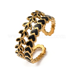 Manschettenringe aus Emaille-Edelstahl 304 für Damen&nbsp;RJEW-F194-03G
