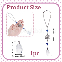 Décoration pendentif en acrylique et en verre&nbsp;HJEW-DR00067