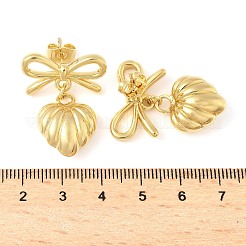 Clous d'oreilles avec pendentif en laiton&nbsp;EJEW-Z119-01G