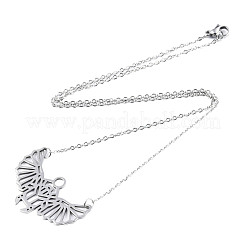 Colliers pendentifs en acier inoxydable 201 anti-ternissement&nbsp;NJEW-T009-JN055-1-40