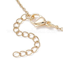 Messing Pavé klar Zirkonia Stern Anhänger 304 Edelstahl Kette Lasso Halsketten für Frauen&nbsp;NJEW-JN05542