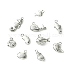 40 pz 10 stile tema oceano ciondoli in acciaio inossidabile 304&nbsp;STAS-CJ0002-76
