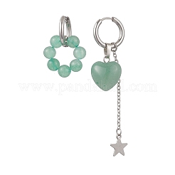 Valentinstag-Herzohrringe aus Edelstahl 304&nbsp;EJEW-TA00799-01