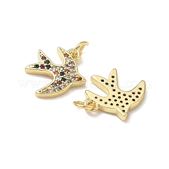 Pendentifs avec zircon cubiques à micro-pavés en laiton&nbsp;KK-Q068-63G