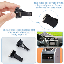 6 clip per bocchetta dell'aria per auto in plastica a forma di cuore con strass&nbsp;FIND-HY0002-81