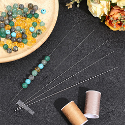 5 Stück 5 Arten von Perlennadeln aus Stahl mit Haken für Perlenspinner.&nbsp;TOOL-PA0001-01