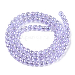 Placcare trasparente perle di vetro fili&nbsp;X-GLAA-T032-T4mm-AB01