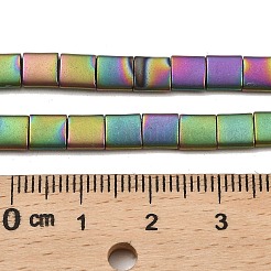 Fili di perline di ematite sintetica non magnetica satinata elettrolitica&nbsp;G-G089-B01-02