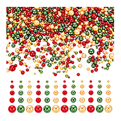 1860pcs 15 Farben nachgemachte Perlenacrylperlen&nbsp;OACR-PH0004-70