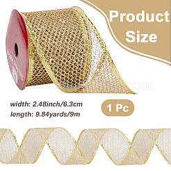 Ruban en maille polyester scintillant avec paillettes de 9 m&nbsp;OCOR-WH20012-15A