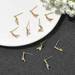 Shegrace Messing-Ohrstecker mit Mikropavé-Zirkonia&nbsp;XGRQ4N987-713G