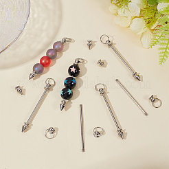 70 barre porte-clés en alliage perlé pour la fabrication de bijoux et de loisirs créatifs&nbsp;FIND-GO0004-35