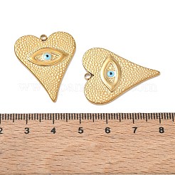 Pendentifs en acier inoxydable 304 avec émail bleu ciel clair&nbsp;SA-CBA18B1-01