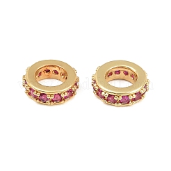 Perles européennes en laiton avec zircone cubique de micro pave&nbsp;CU-CBAB99C-04G-01