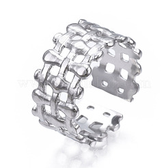Bague ouverte en acier inoxydable 304 anti-ternissement&nbsp;RJEW-T023-01P