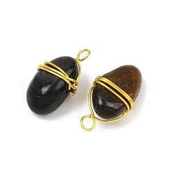 Pendentifs enroulés en oeil de tigre naturel&nbsp;GG-CBA4154-01G-02