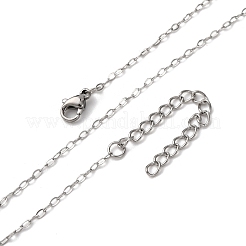 Collane con catena in acciaio inossidabile 304 da 1.5 mm&nbsp;NJEW-T016-29P