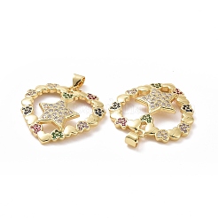 Ottone micro spianare pendenti zirconi&nbsp;ZIRC-F134-02G-01