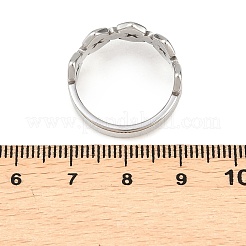 Anelli da donna in acciaio inossidabile 304 con micro pavé di zirconi cubici&nbsp;RJEW-K315-03P