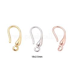 9 paires de crochets de boucle d'oreille en laiton 3 couleurs&nbsp;KK-ZZ0001-01