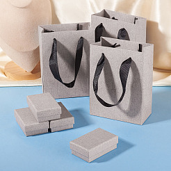 4 Stück rechteckige Schmuckaufbewahrungsboxen aus Papier&nbsp;CON-TA0001-39B-02