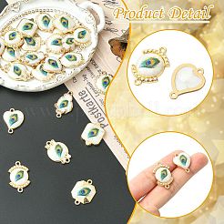 24 Stück 8 Stile Legierung & Harz Verbindungsstück Charms&nbsp;RESI-CJ0004-97