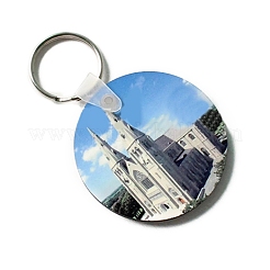 Porte-clés en mdf vierge double face par sublimation&nbsp;LS-ZXFQ-PW0001-042