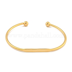 Ionenplattierung (IP) 304 Edelstahl-Manschettenarmbänder&nbsp;BJEW-P331-03G