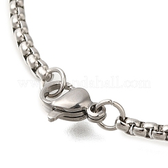 Collane con ciondolo a forma di gatto con catena a maglie cave in acciaio inossidabile 201&nbsp;NJEW-S003-09P