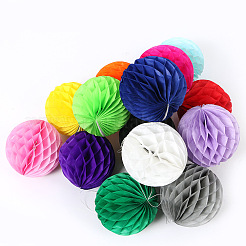 Boule de nid d'abeille en papier&nbsp;AJEW-WH0003-25cm-01