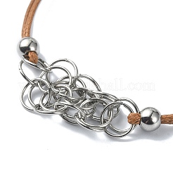 Makramee-Beutelarmband aus 304 Edelstahl zur Herstellung eines Steinhalters&nbsp;AJEW-JB01193