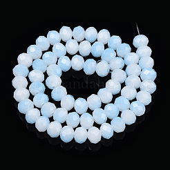 Brins de perles de verre imitation jade bicolores&nbsp;GLAA-T033-01C-06