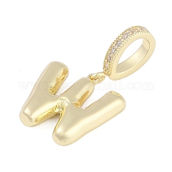 Pendenti in zirconi cubici trasparenti in micro pavè di ottone&nbsp;KK-M289-01W-G